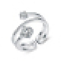 Moda criativa das mulheres 925 anel de prata esterlina embutidos cz anel aberto